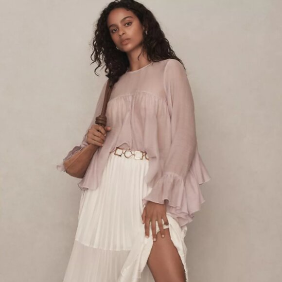 Brand New by Anthropologie Godet Babydoll Blouse - Picture 1 of 7